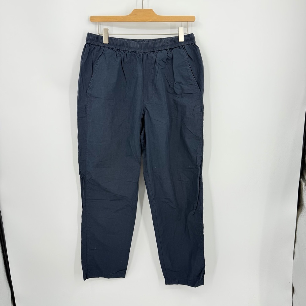 Cos blue cotton pants drawstring sz S elastic pull‎ on waistband